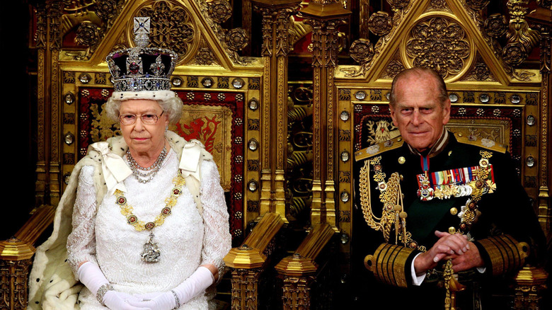 Queen Elizabeth II with crown