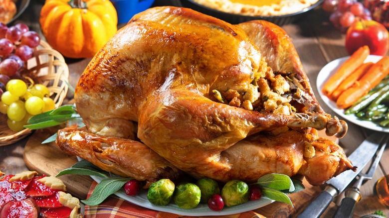Roasted whole Thanksgiving turkey