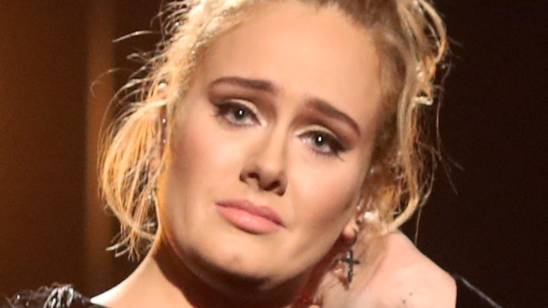 Adele looking sad