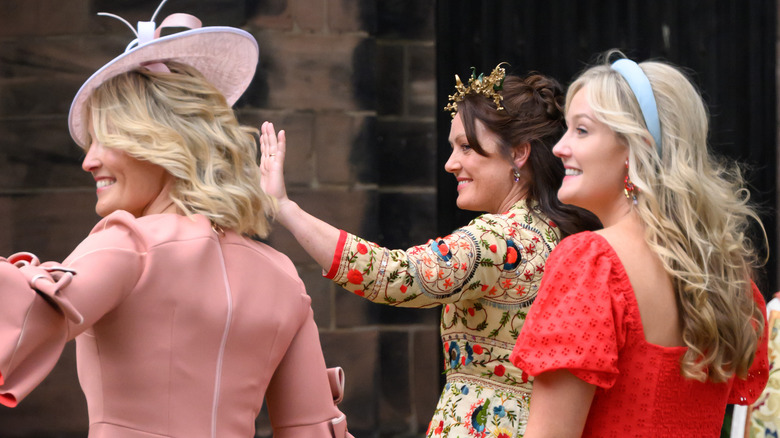 The Duke of Westminster's sisters attend his wedding