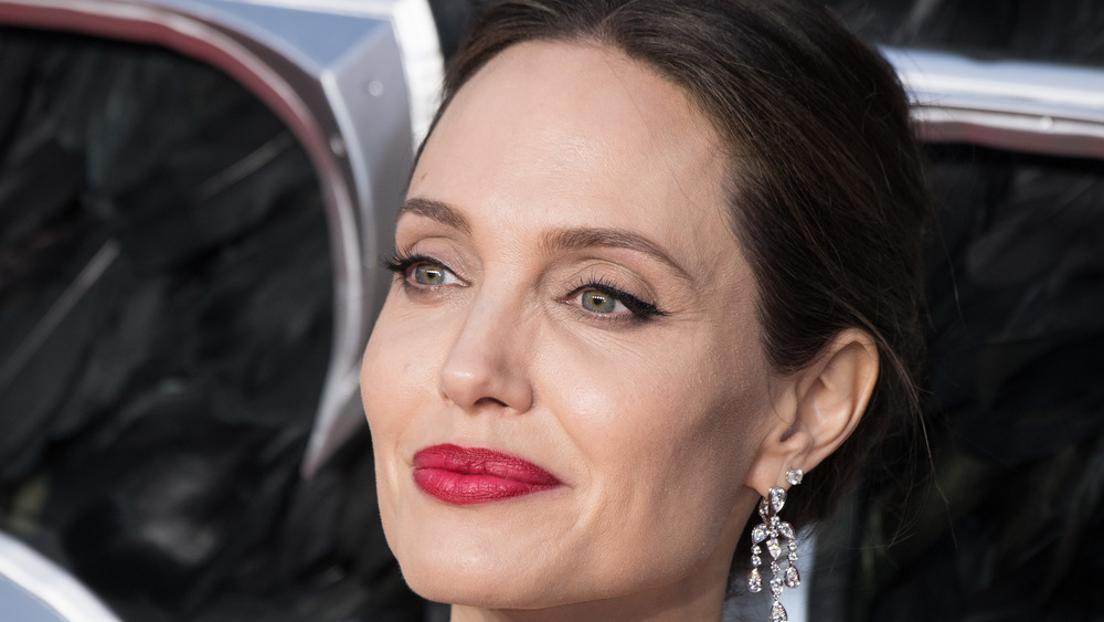 Angelina Jolie in red lipstick
