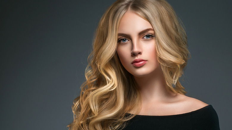 Woman with blonde highlights