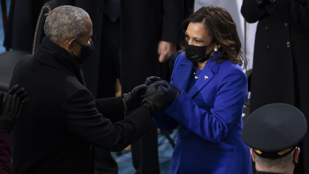 Barack Obama and Kamala Harris at inauguration