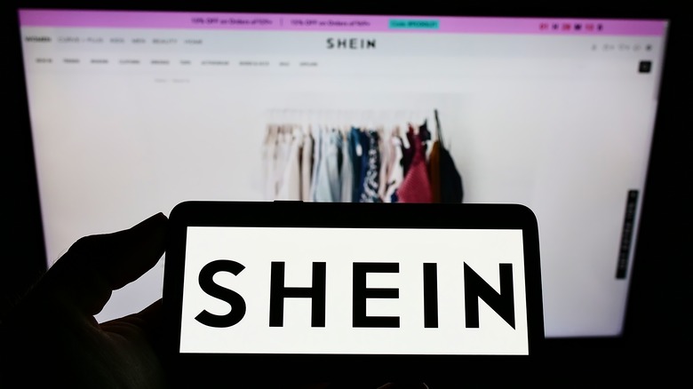 Magnified look at Shein's website