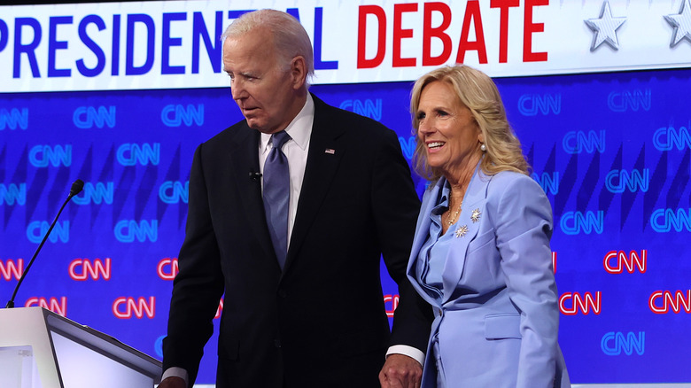Jill and Joe Biden at the 2024 presidential debate
