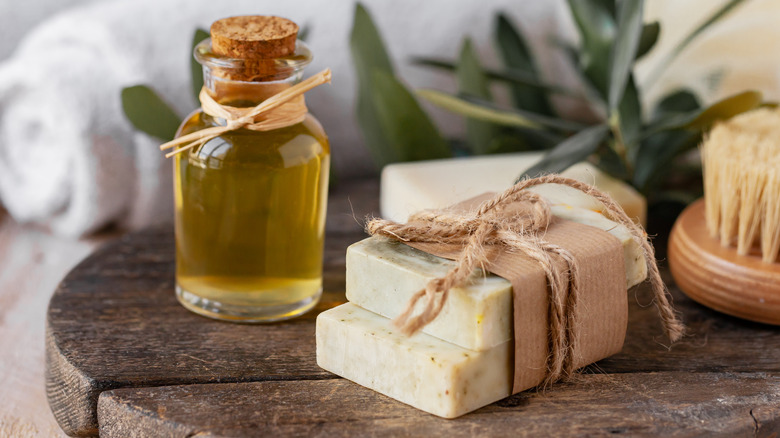 olive oil and soap bar