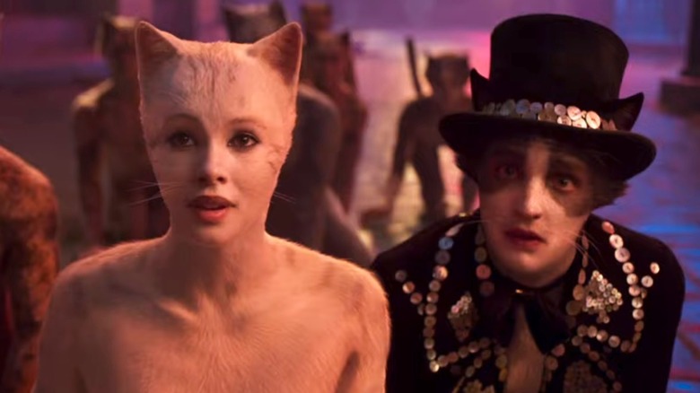 Francesca Hayward and another cast member in Cats