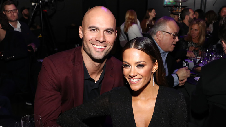 Jana Kramer and Mike Caussin smiling