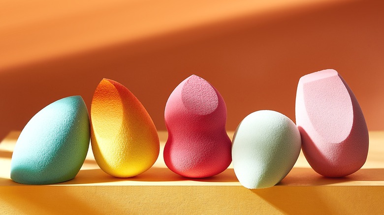 Different shapes of beauty blenders
