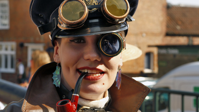 woman in steampunk costume