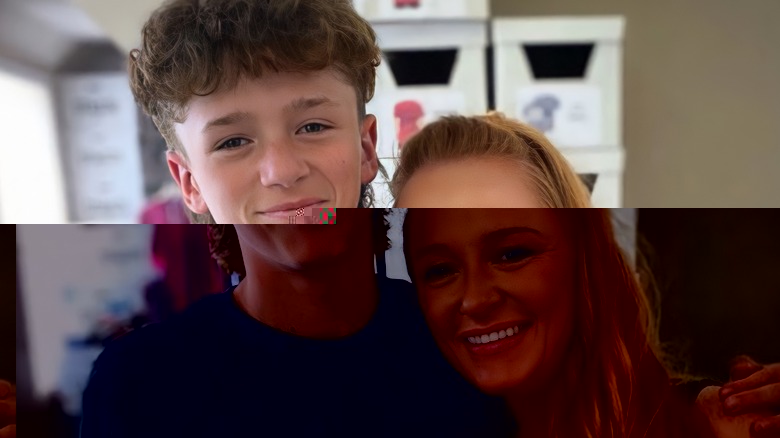Maci Bookout McKinney posing with son Bentley