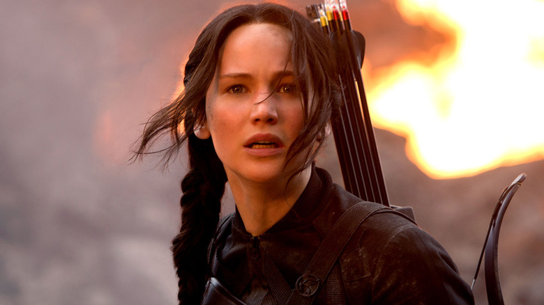 Jennifer Lawrence in the Hunger Games