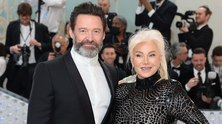 Hugh Jackman and his wife attend an event