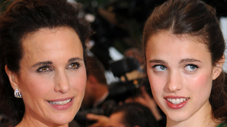 Andie MacDowell, Margaret Qualley at an event