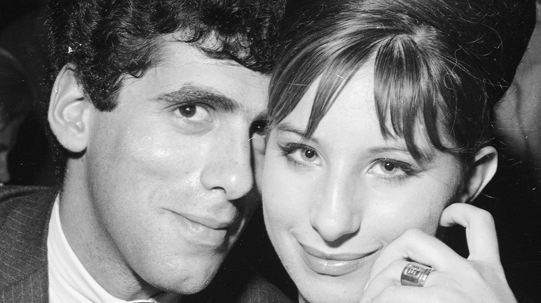 Elliott Gould and Barbra Streisand smiling 