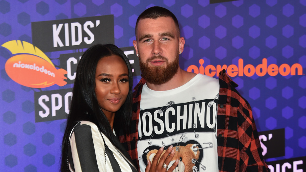 Travis Kelce and Kayla Nicole at Nickelodeon event