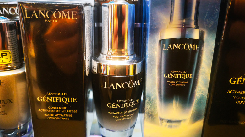 Bottles of Lancome Genifique anti-aging serum