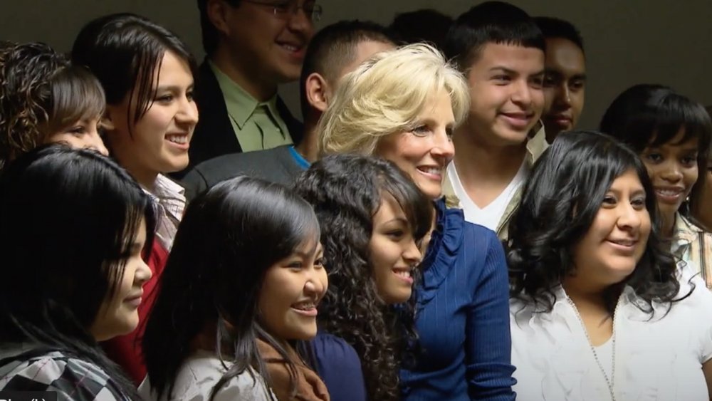Jill Biden with students