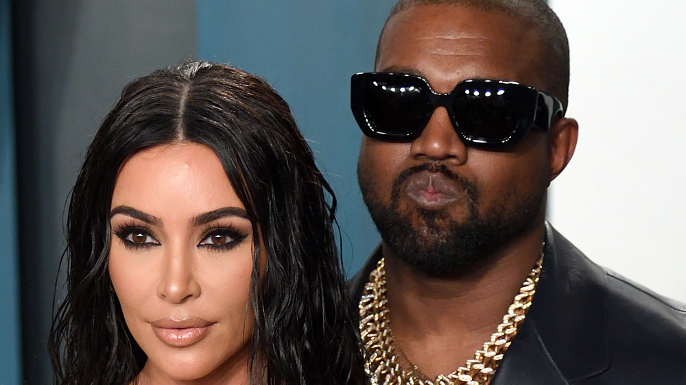 Kanye West and Kim Kardashian attending event