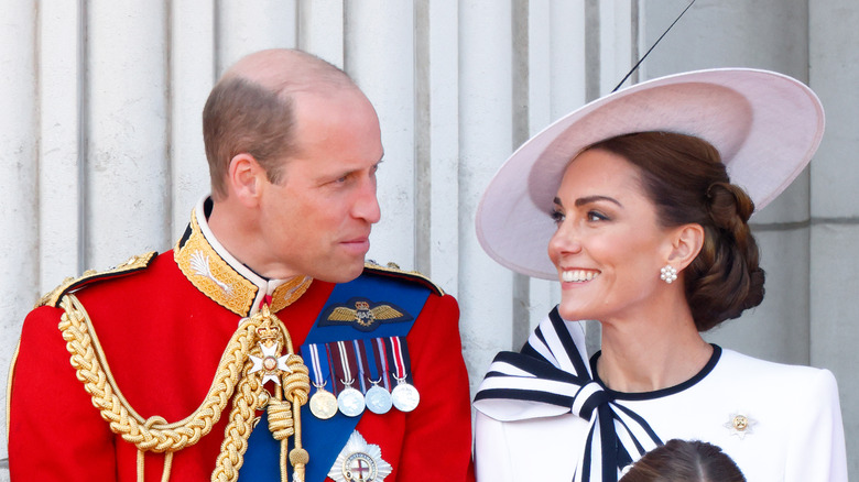 Kate Middleton smiling at Prince William