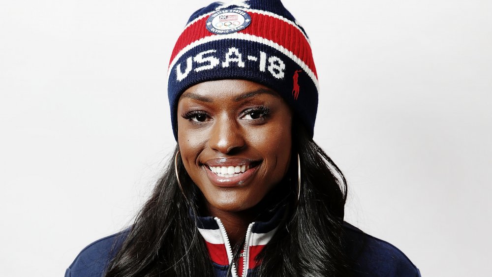 Olympic athlete Aja Evans with makeup