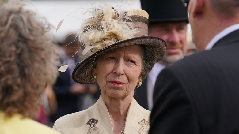 Princess Anne looking serious