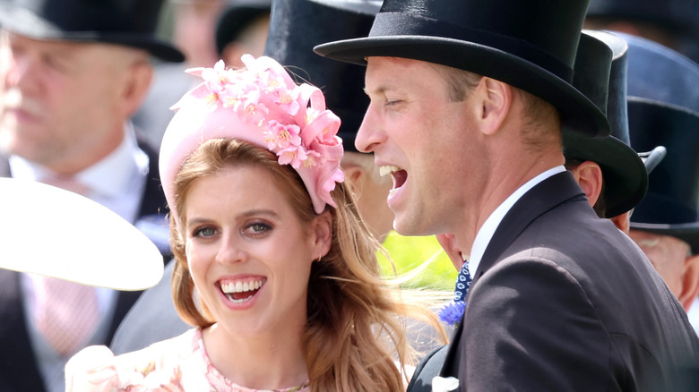 Princess Beatrice and Prince William talking