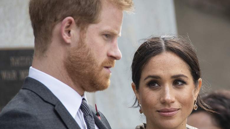 Prince Harry and wife Meghan Markle in public.
