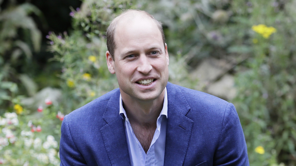 Prince William in a garden in 2020