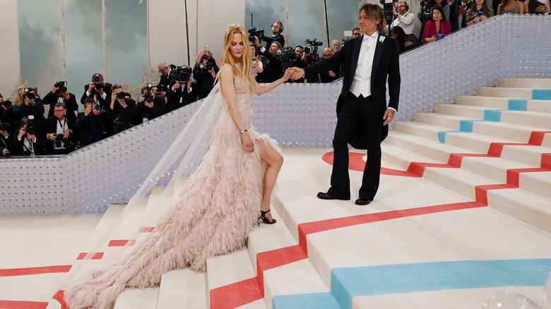 Nicole Kidman at Met Gala in pink dress 