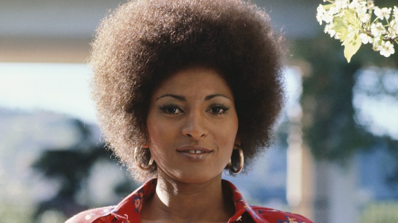 Pam Grier with natural afro