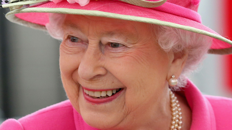 Queen Elizabeth II smiling close-up