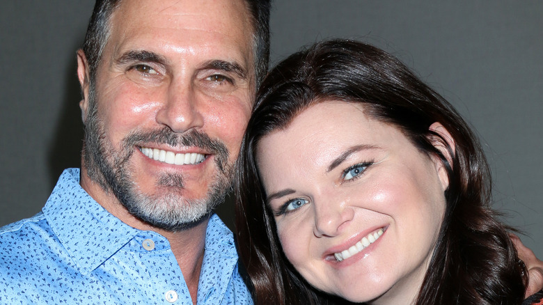 Don Diamont and Heather Tom posing