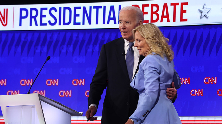 Joe and Jill Biden onstage