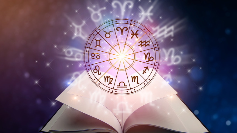 Zodiac wheel and book