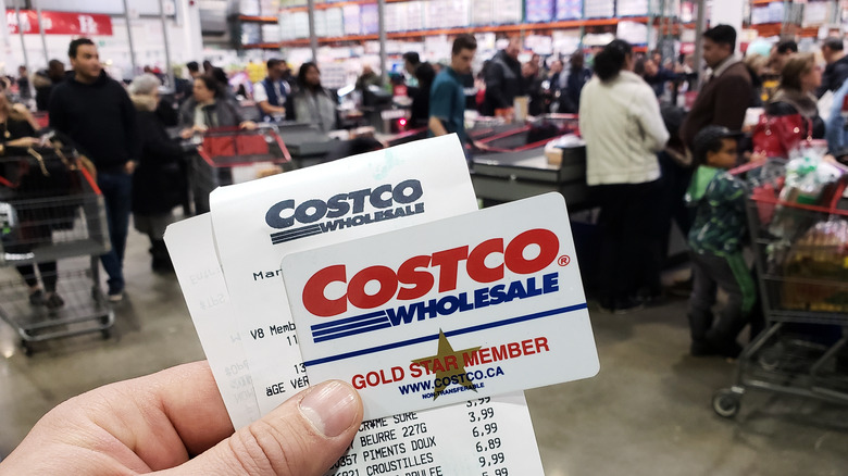 Costco membership and sales receipt