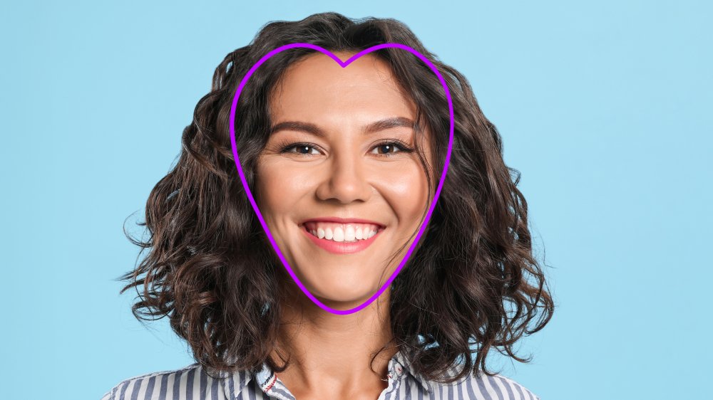 woman with heart face shape