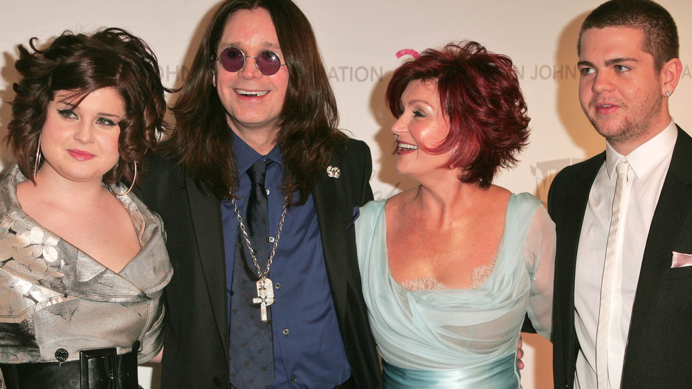 The Osbourne family pose together