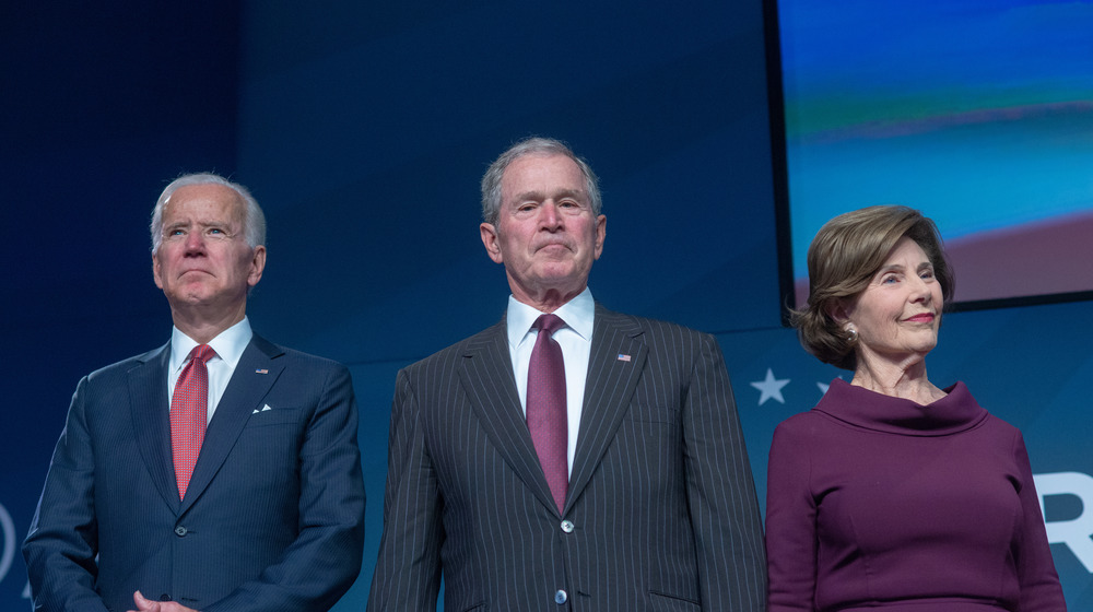 Joe Biden, George W Bush, and Laura Bush