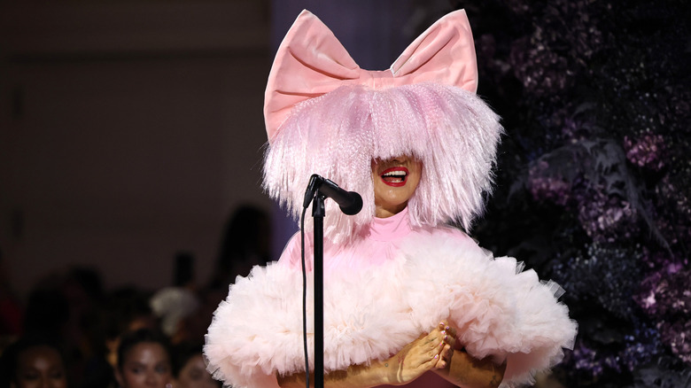 Sia performs at NY Fashion Week