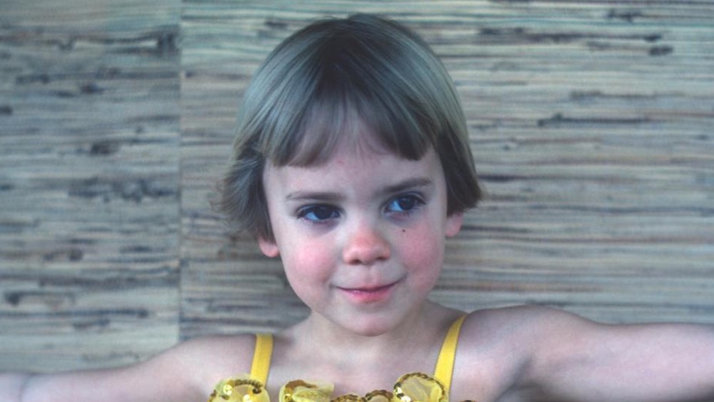 Anna Faris as a young girl, close-up