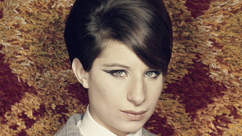 Young Barbra Streisand posing