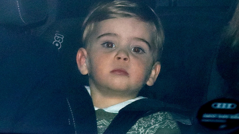Prince Louis sitting in car