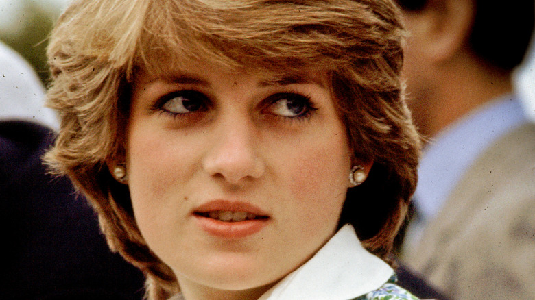 Princess Diana staring