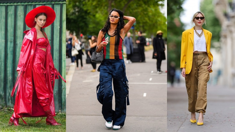 Three women show off their street style cargo pants