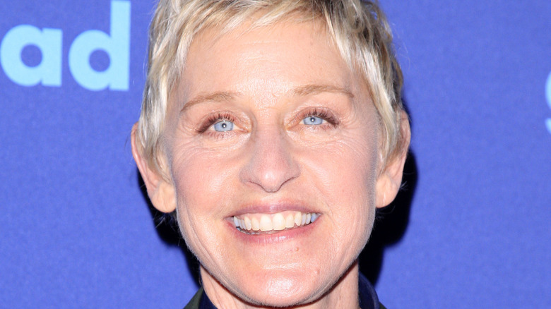 Ellen DeGeneres smiling on red carpet