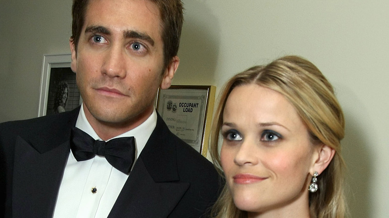 Jake Gyllenhaal looking serious with Reese Witherspoon 