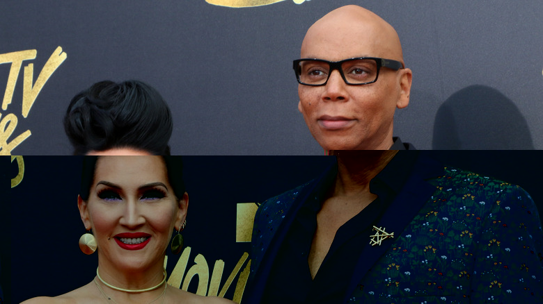 RuPaul and Michelle Visage pose on the red carpet together