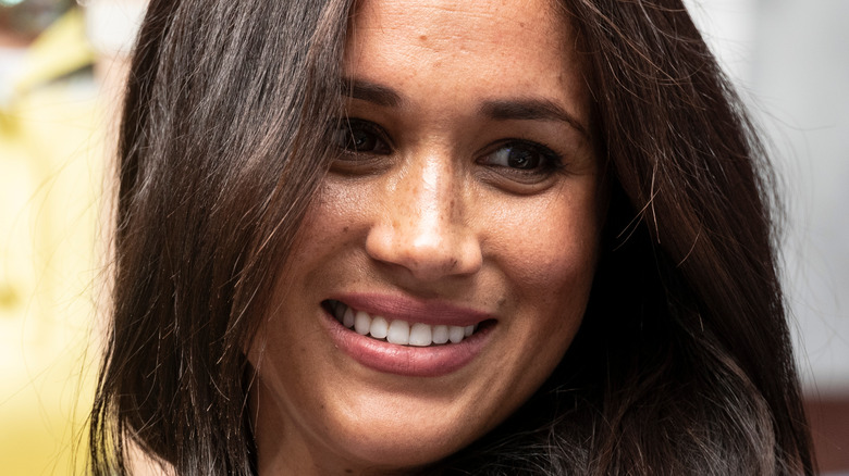 Meghan Markle with flowing hair