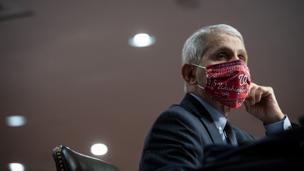 Dr Anthony Fauci in a mask